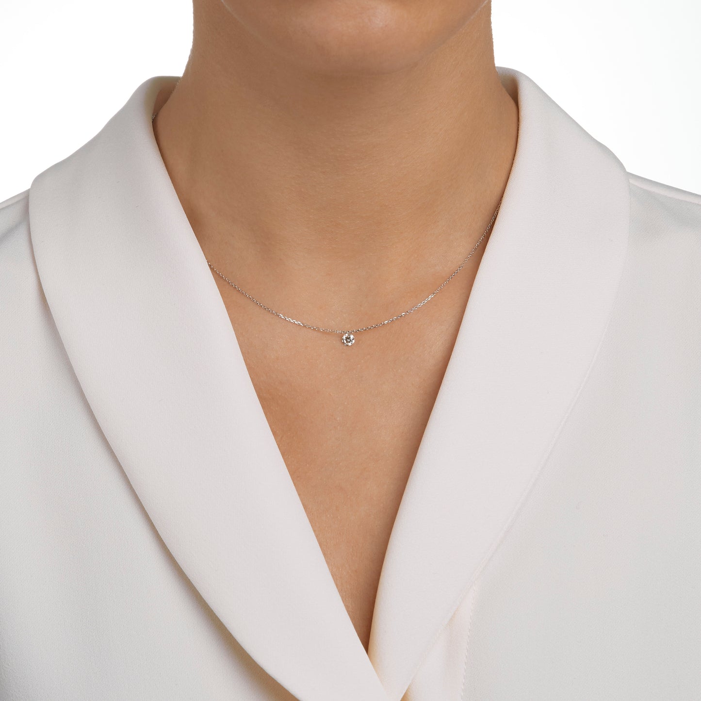 Solitaire Diamant Halskette