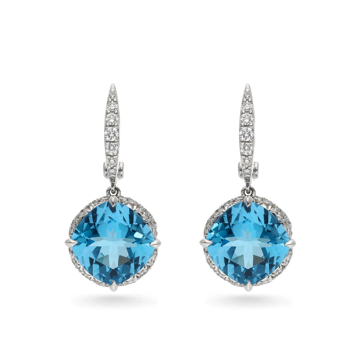 George Swiss Blue Topaz Earrings