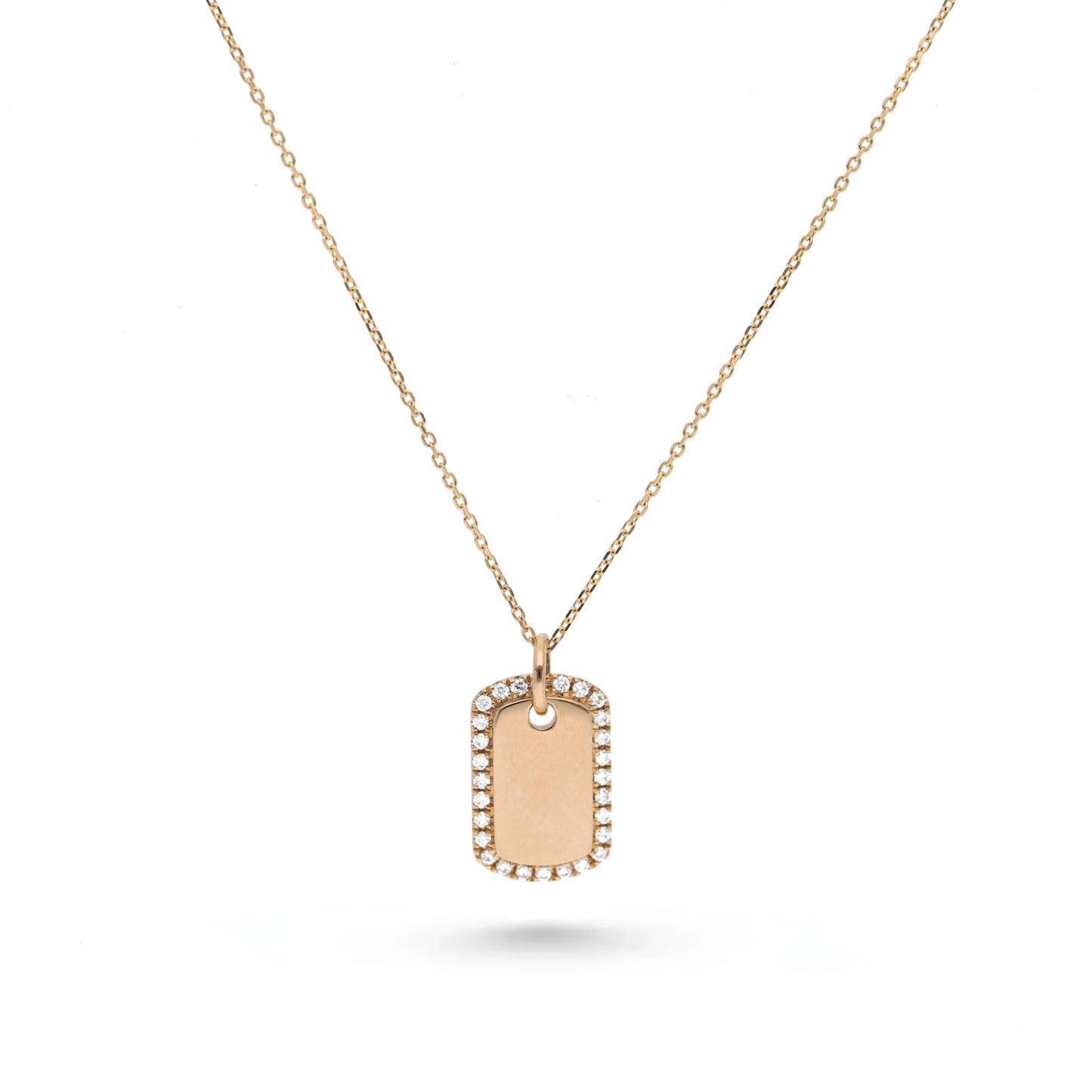 Dog Tag Diamond Pendant