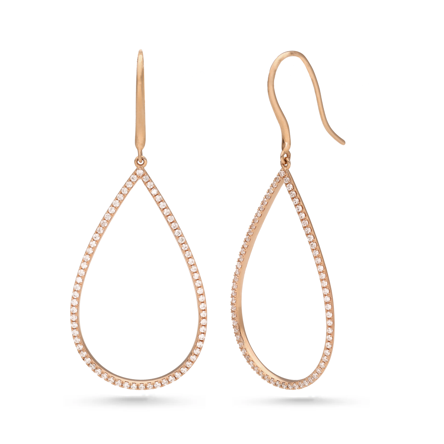 Drop Diamond Hook Earrings