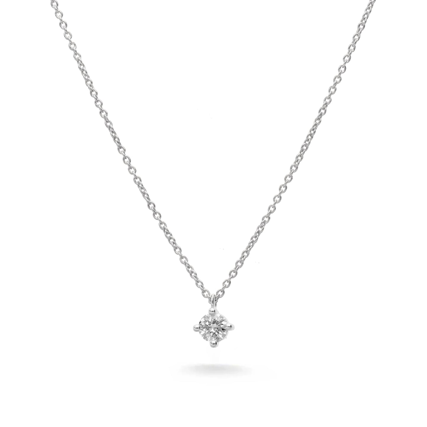 Solitaire Diamond Necklace 0.10ct.