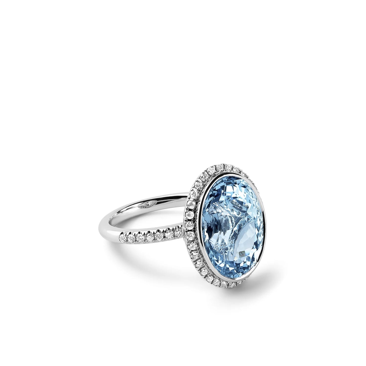 Aquamarin Diamant Ring