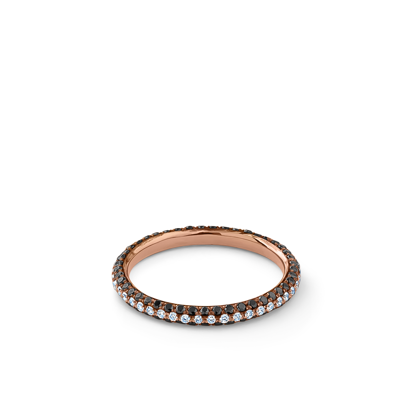 Daria Pavé-Ring mit schwarzen und weißen Diamanten