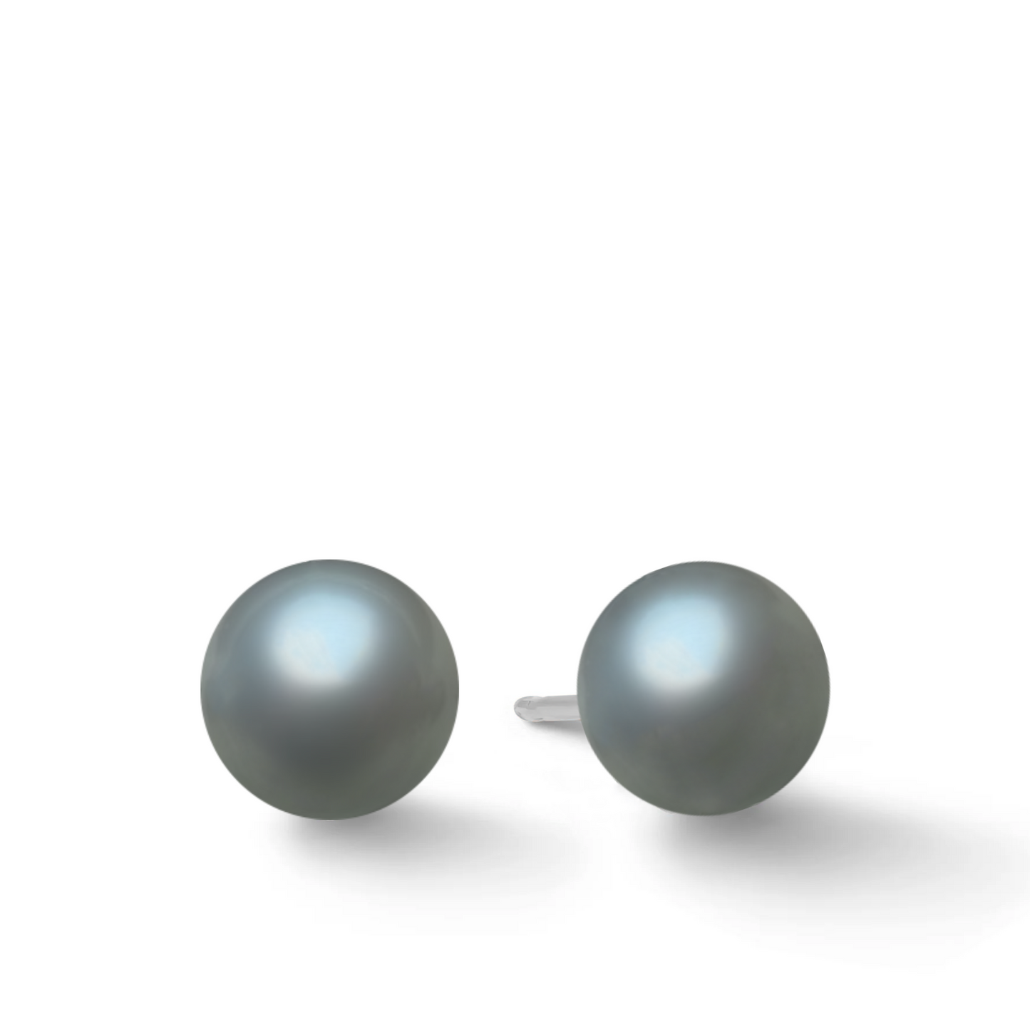 Light Grey Tahiti Pearl Ear Studs 13mm