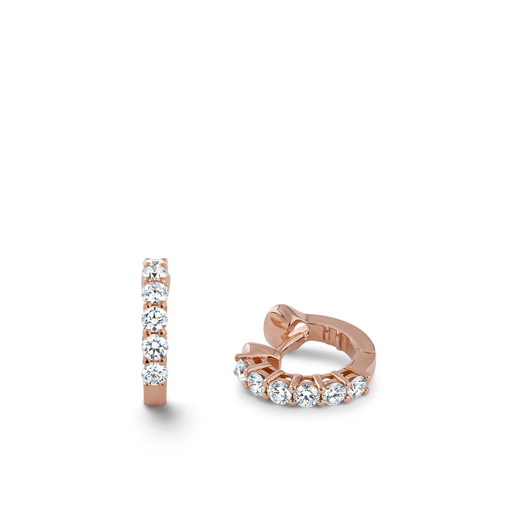 Oliver Heemeyer Alia diamond hoops 0.76 ct. made of 18k rose gold.