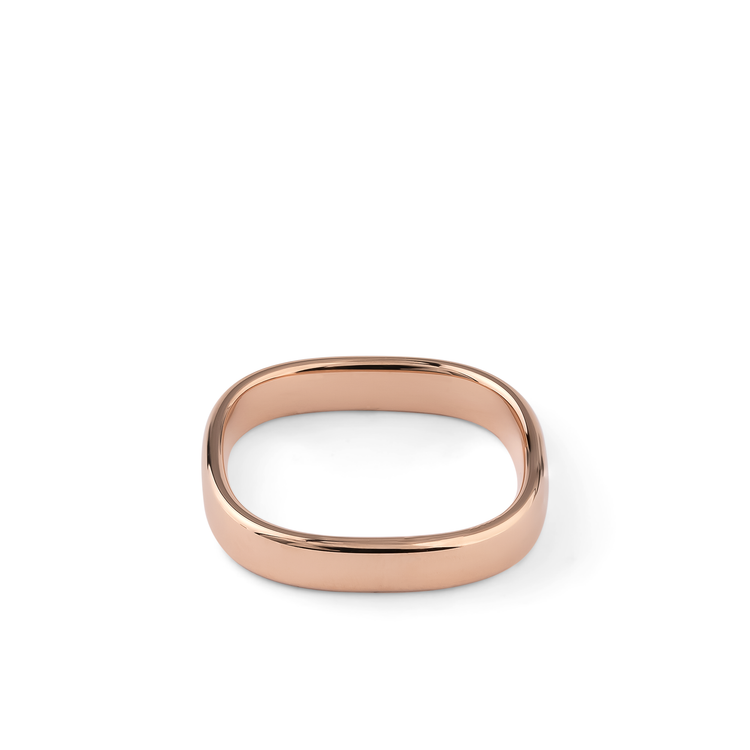 Oliver Heemeyer Bolero Wedding Band 4,0 mm made of 18k rose gold.