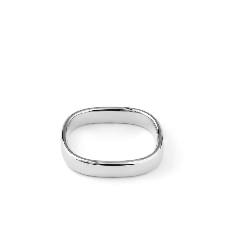 Oliver Heemeyer Bolero Wedding Band 4,0 mm made of 18k white gold.