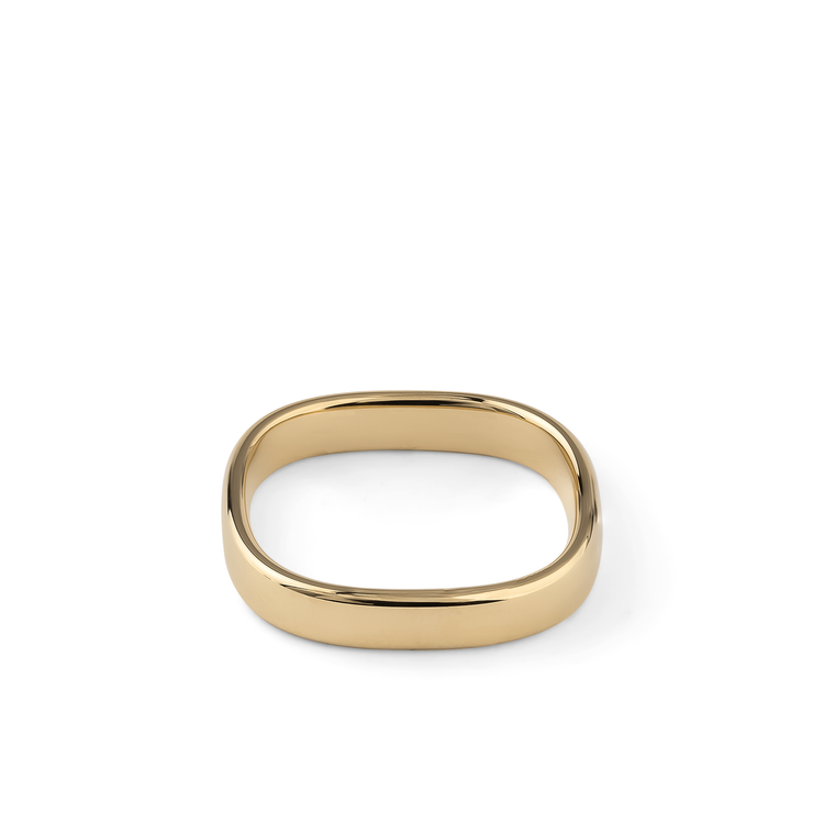 Oliver Heemeyer Bolero Wedding Band 4,0 mm made of 18k yellow gold.