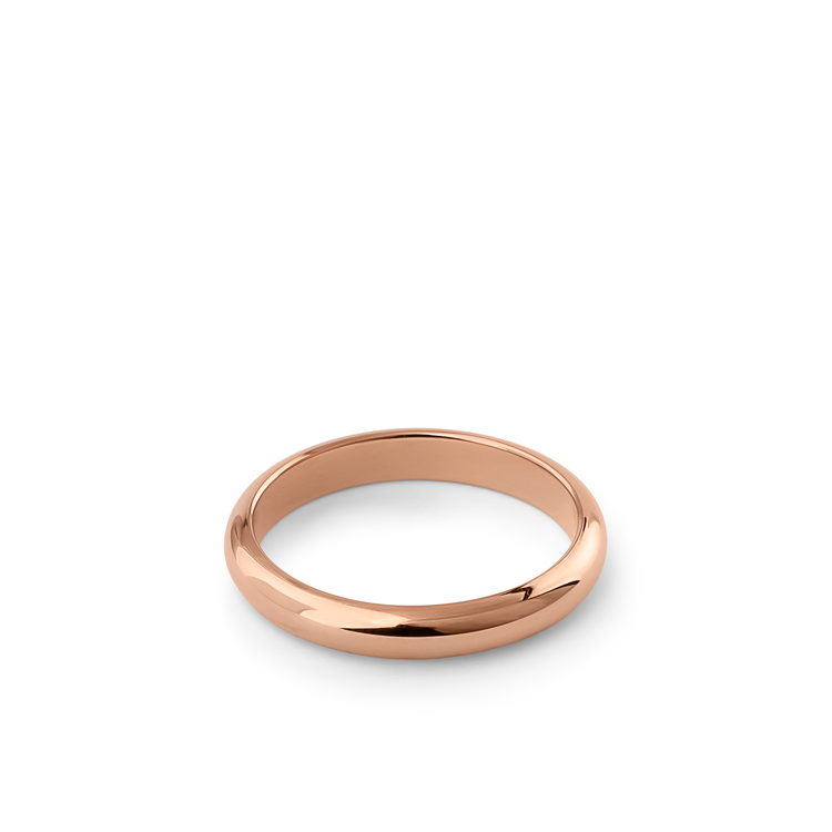 Oliver Heemeyer Bounce wedding band 3,0 mm made of 18k rose gold.