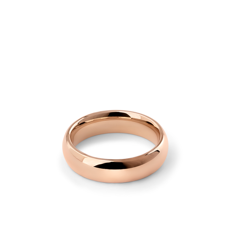Oliver Heemeyer Bounce wedding band 6,0 mm made of 18k rose gold.