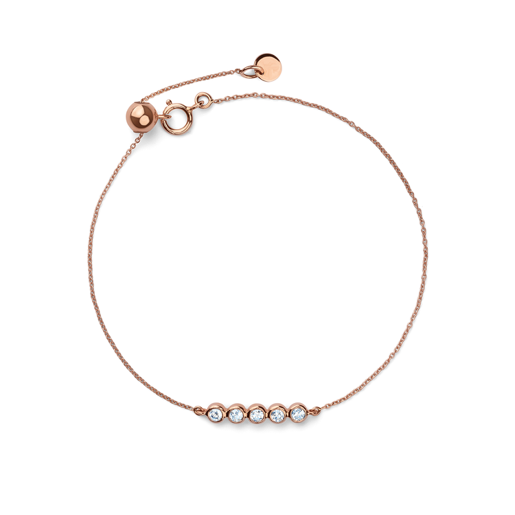 Oliver Heemeyer Bubble diamond bracelet made of 18k rose gold.