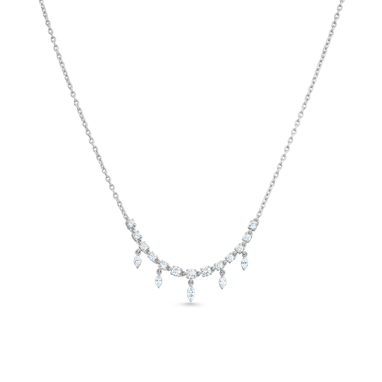 Oliver Heemeyer Clara diamond necklace made of 18k white gold.
