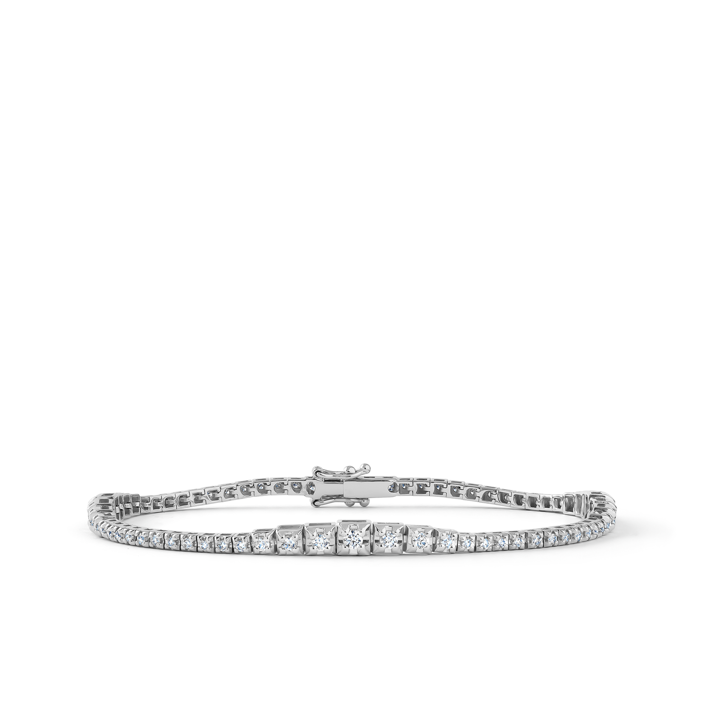 Oliver Heemeyer dragon diamond tennis bracelet 1.0 ct. made of 18k white gold.