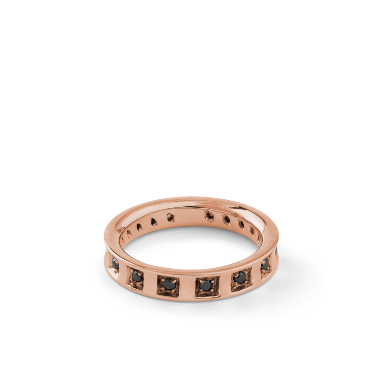 Oliver Heemeyer Duke men`s diamond ring made of 18k rose gold.