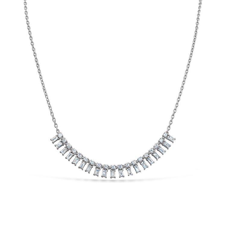 Oliver Heemeyer Emma diamond necklace made of 18k white gold.