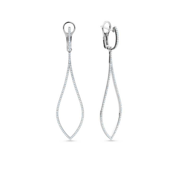 Oliver Heemeyer Eye diamond earrings made of 18k white gold.
