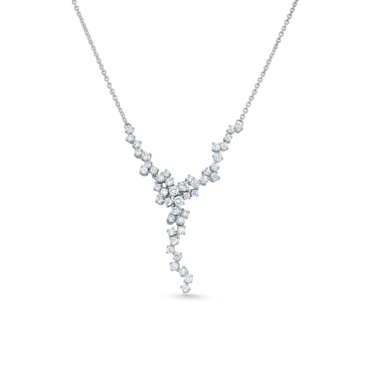 Oliver Heemeyer Fire Work diamond necklace made of 18k white gold.