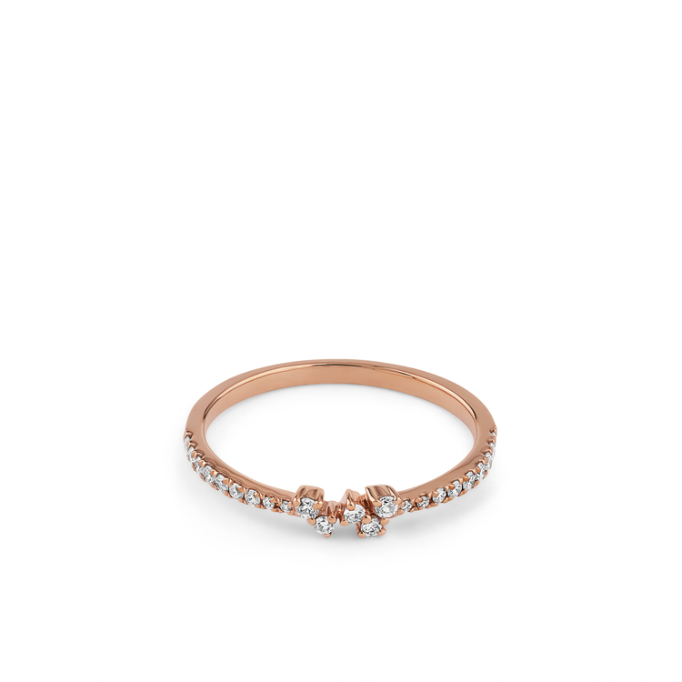 Oliver Heemeyer Fran Diamond Ring made of 18k rose gold.