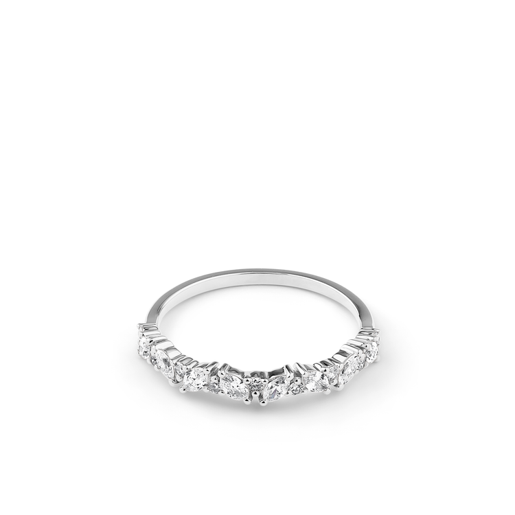 Oliver Heemeyer Jackie Diamond Ring in 18k white gold.