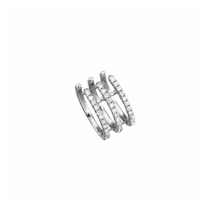 Oliver Heemeyer Lilly Diamond Ear Cuff 3 Row made of 18k white gold.