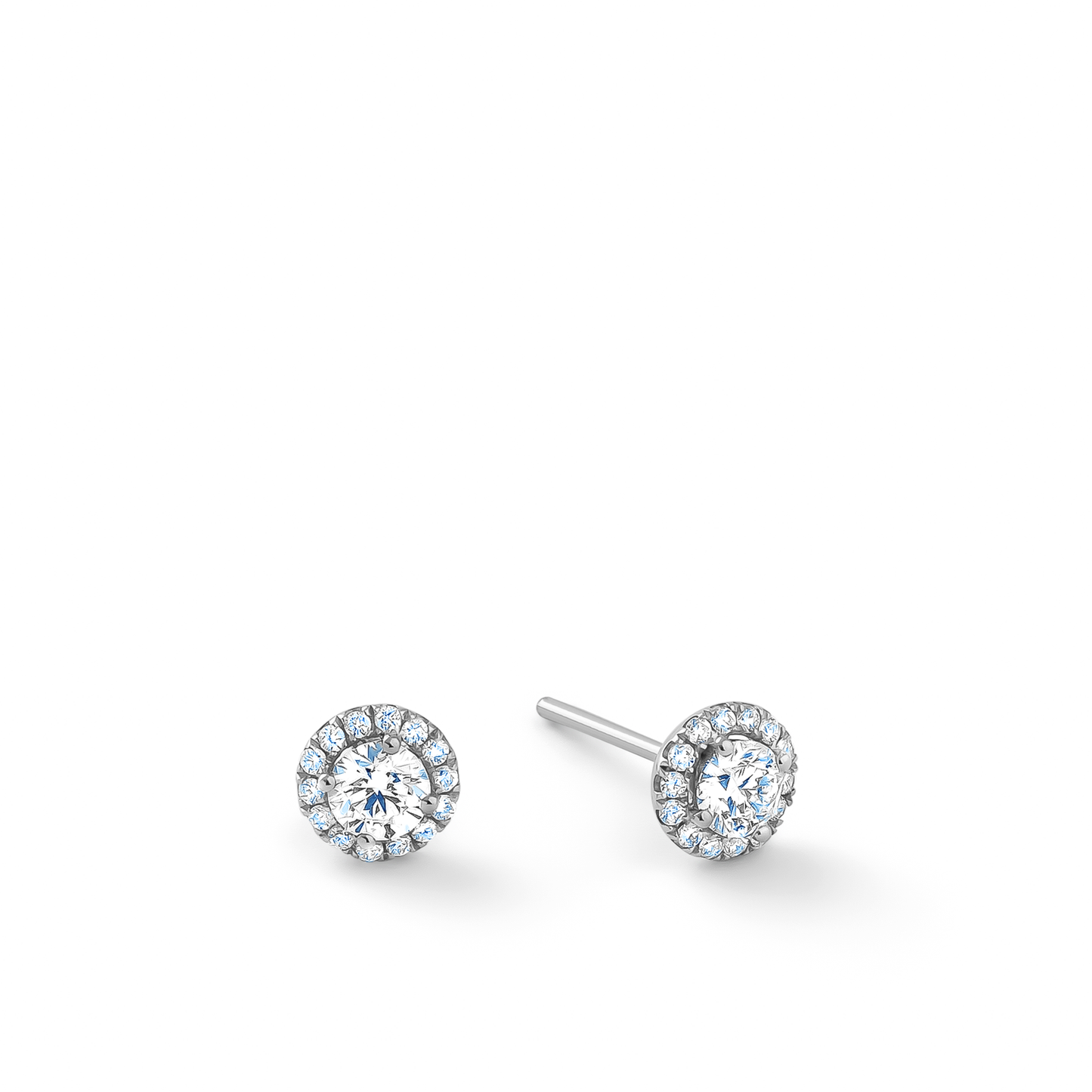 Oliver Heemeyer Liz diamond ear studs 0.56 ct. made of 18k white gold.