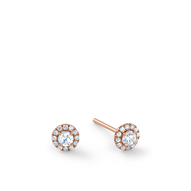 Oliver Heemeyer Liz diamond ear studs 0.35 ct. made of 18k rose gold.