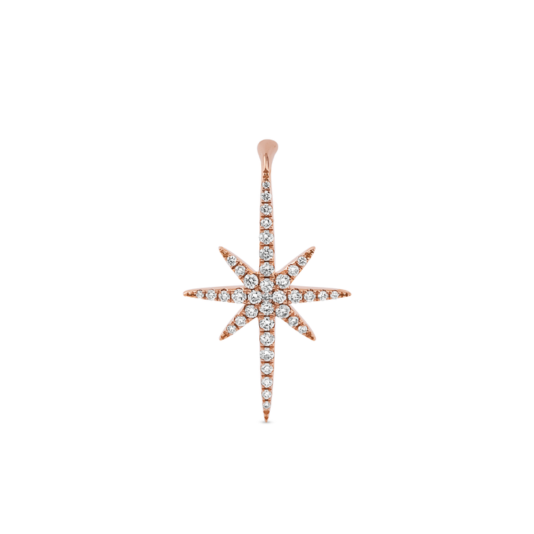 Oliver Heemeyer North Star Diamond Ear Stud made of 18k rose gold.