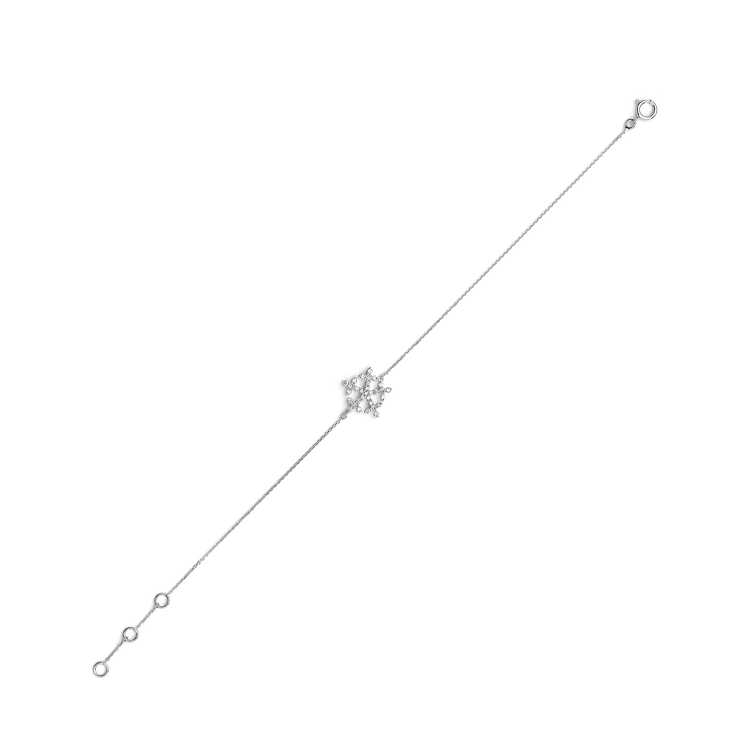 Oliver Heemeyer Snowflake Diamond Bracelet made of 18k white gold.