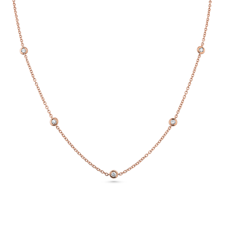Oliver Heemeyer Starlight diamond necklace 42,0 cm made of 18k rose gold.
