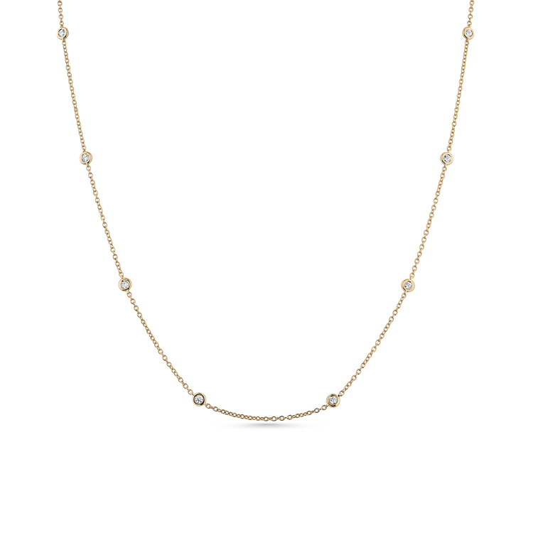 Oliver Heemeyer Starlight diamond necklace 60,0 cm made of 18k yellow gold.