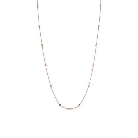 Oliver Heemeyer Starlight diamond necklace 80,0 cm made of 18k rose gold.