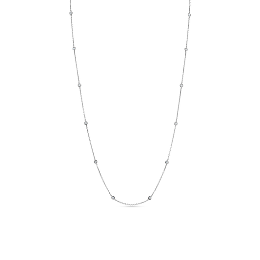 Oliver Heemeyer Starlight diamond necklace 80,0 cm made of 18k white gold.