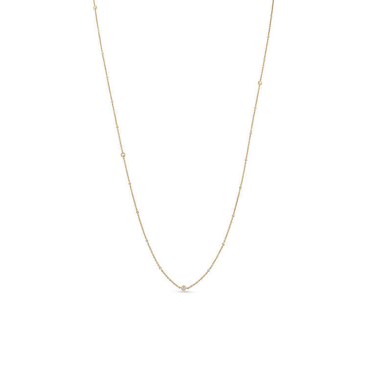 Oliver Heemeyer Star Light diamond necklace mixed 89,0 cm 0.40 ct. made of 18k yellow gold.