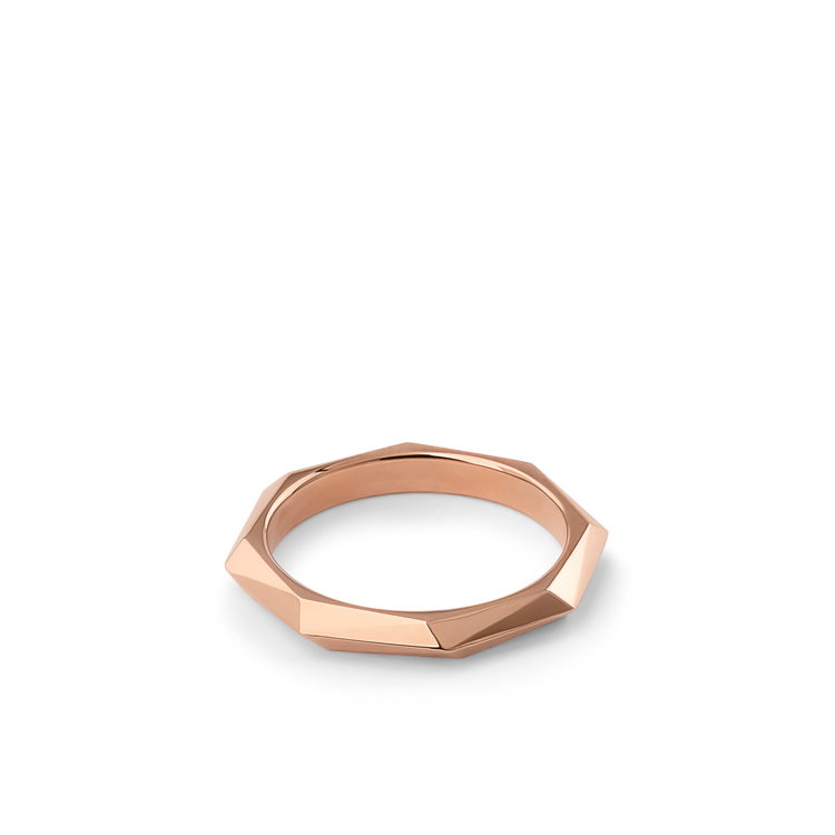 Oliver Heemeyer The Rock gold ring slim made of 18k rose gold.