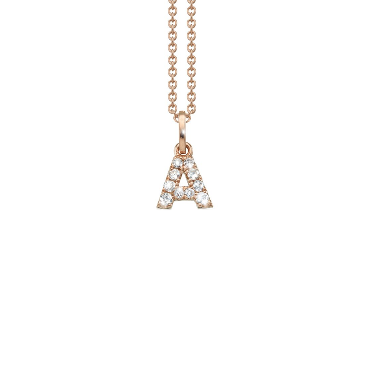 Letter Diamant Halskette
