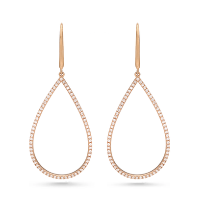 Drop Diamond Hook Earrings