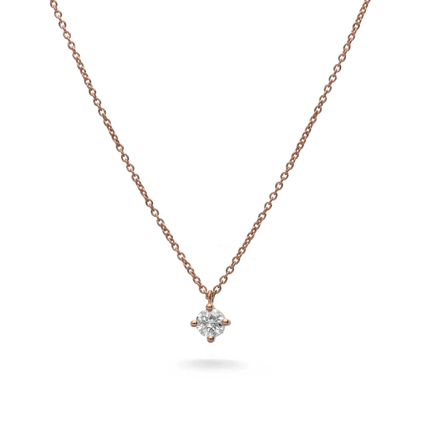 Solitaire Diamond Necklace 0.10ct.