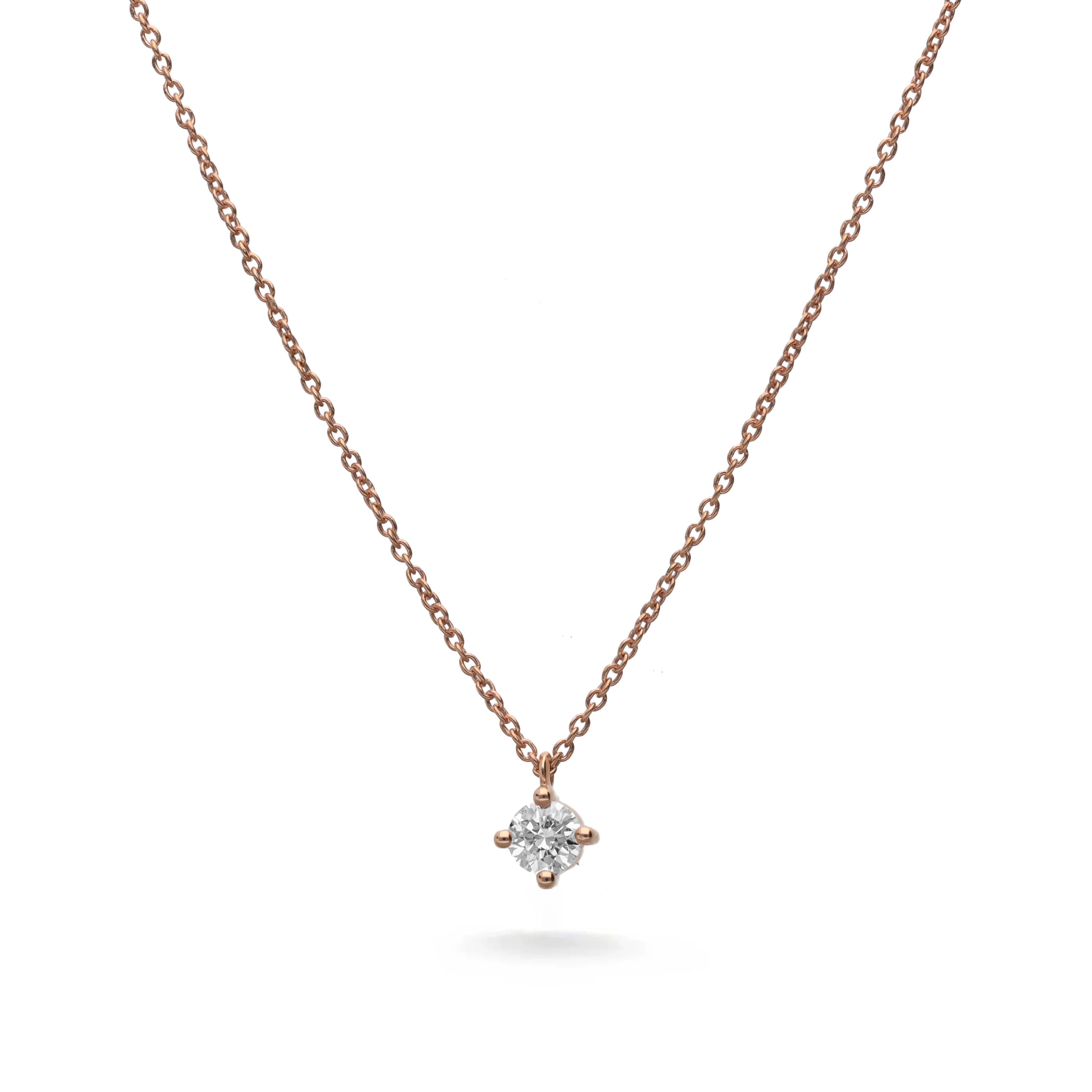 Solitär Diamant Halskette
