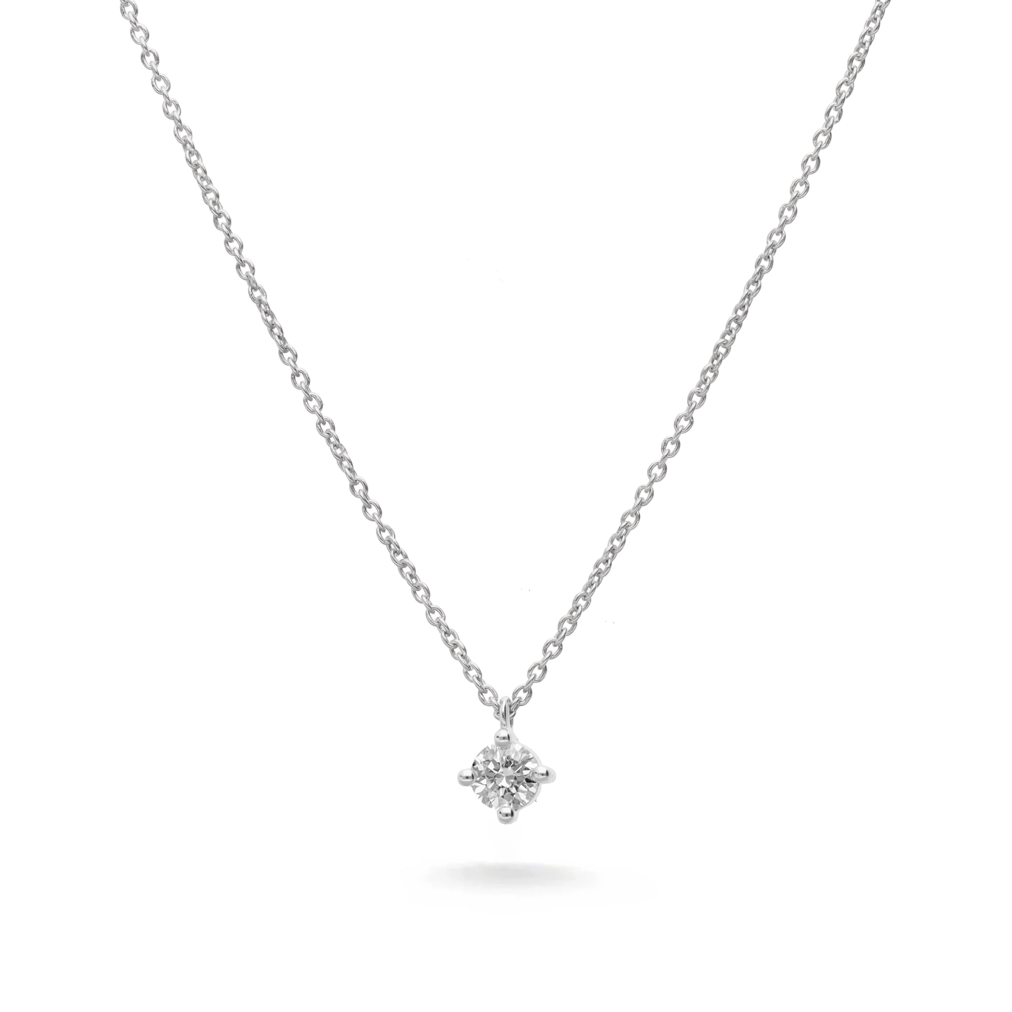 Solitär Diamant Halskette
