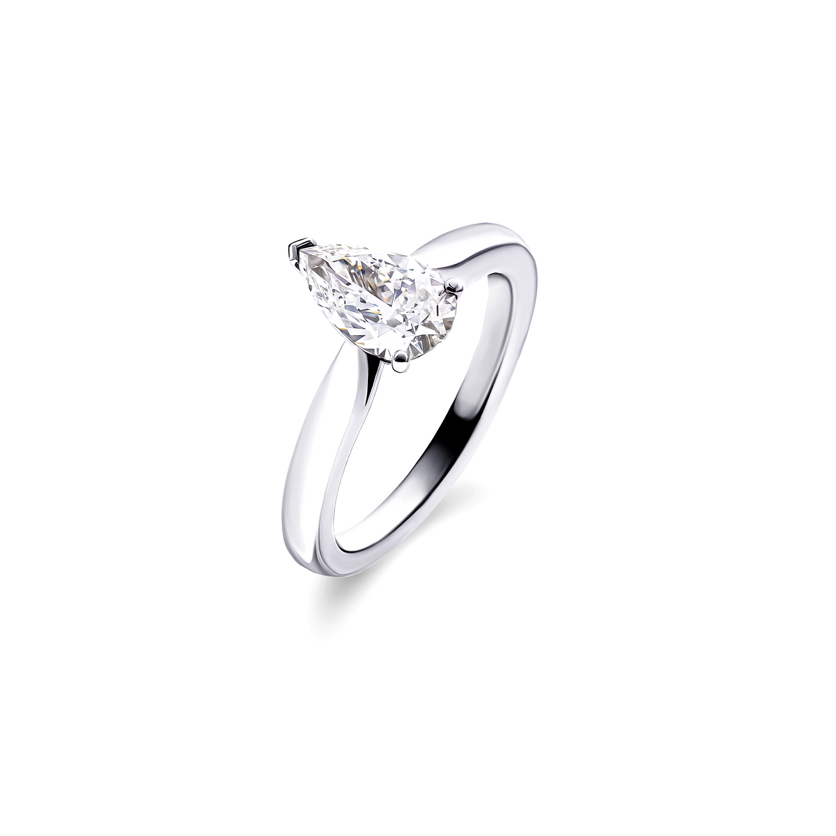 Oliver Heemeyer Solitär Tropfenform Diamant Ring 1.01 ct.