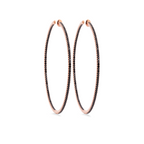 Amy Black Diamond Hoops 5 cm