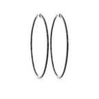 Amy Black Diamond Hoops 5 cm