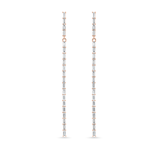 Bar Baguette Diamantohrringe