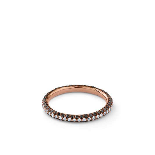 Daria Pave Black and White Diamond Ring