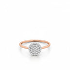 Esme - Round Tag Diamond Ring 8 mm
