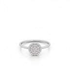 Esme - Round Tag Diamond Ring 8 mm