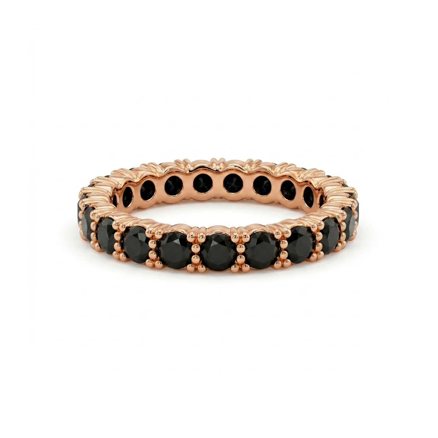 Eternity-Ring Holly mit schwarzem Diamanten