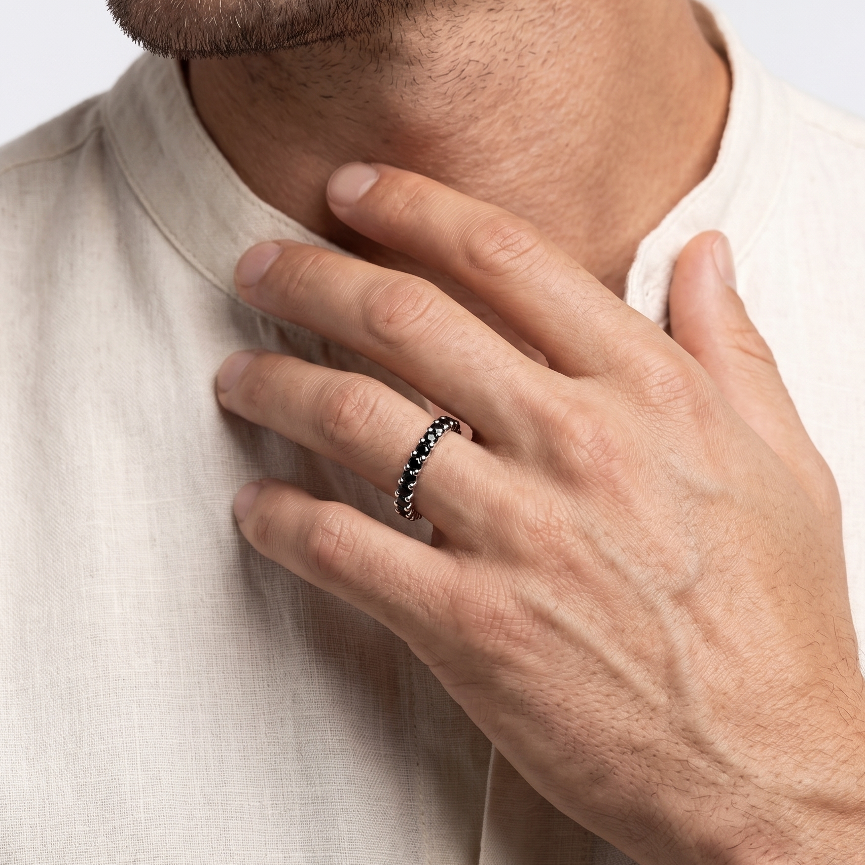 Logan Schwarzer Diamant Ring