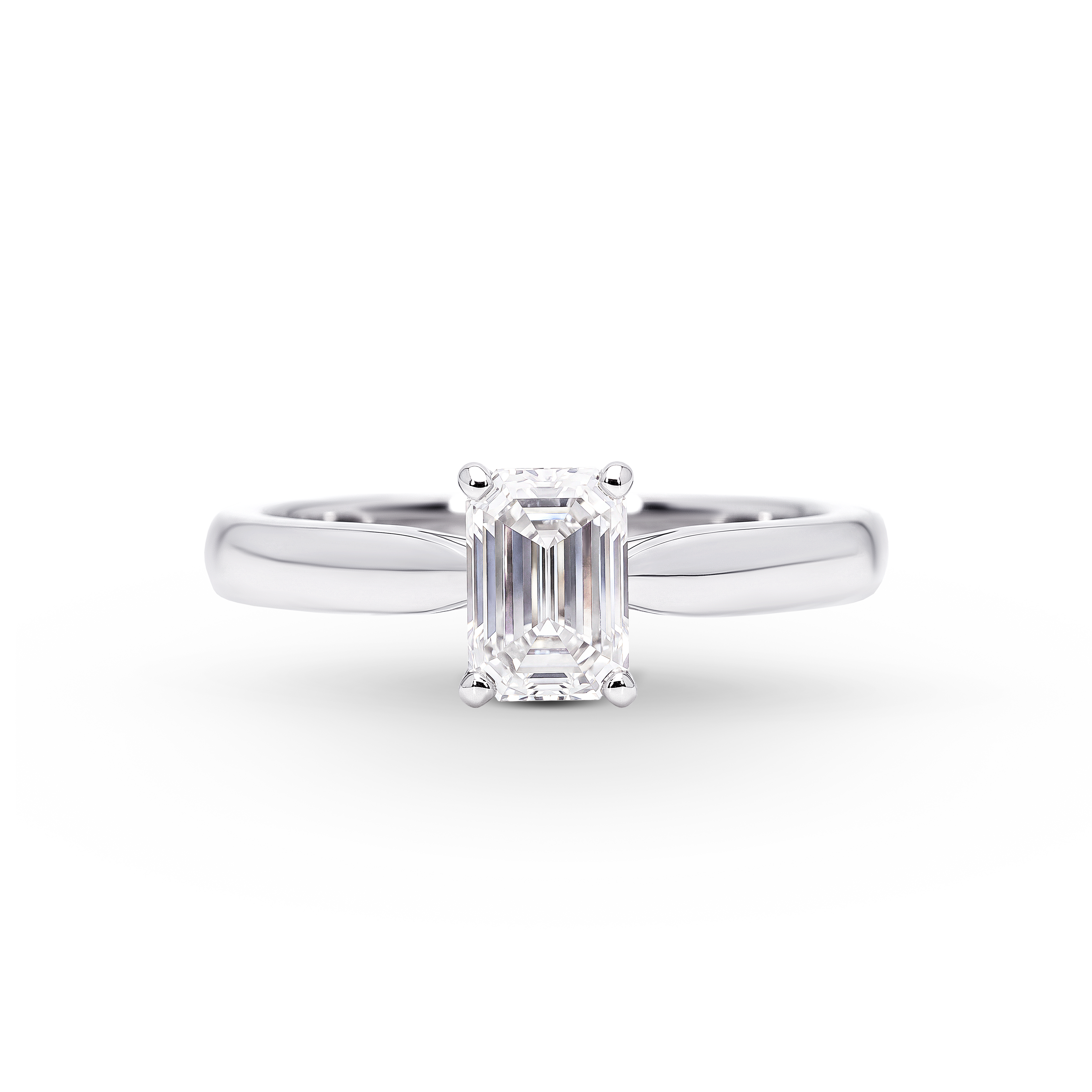 Oliver Heemeyer Emerald Cut Solitaire Diamond Ring 0.78ct.