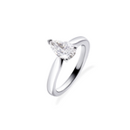 Oliver Heemeyer Solitaire Pear Shape Diamond Ring 1.01ct.